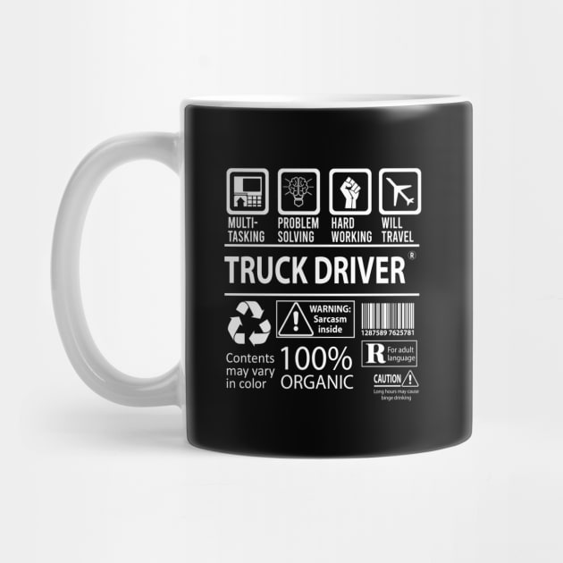 Truck Driver T Shirt - MultiTasking Certified Job Gift Item Tee by Aquastal